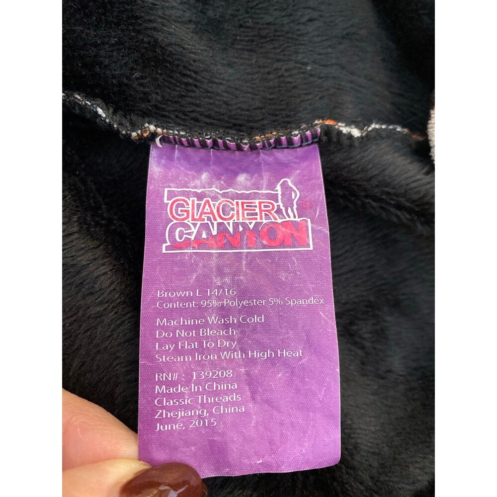Glacier Canyon Mink Fleece Pants‎ Leggings Size Large 14 - 16 Snowflakes! Teal - Picture 5 of 8